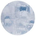 thumbnail image 1 of SAFAVIEH Tacoma Richard Abstract Machine Washable Area Rug, Grey/Blue, 8' x 8' Round, 1 of 8