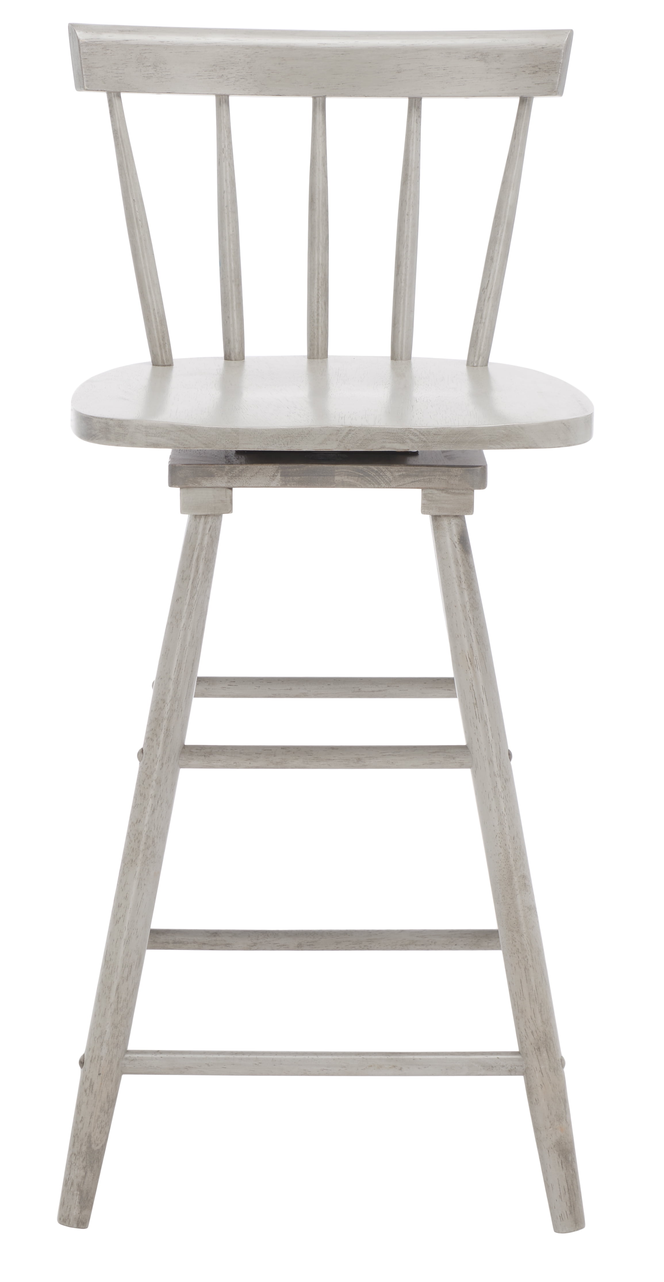 Gray Wood Swivel Windsor Counter Stool
