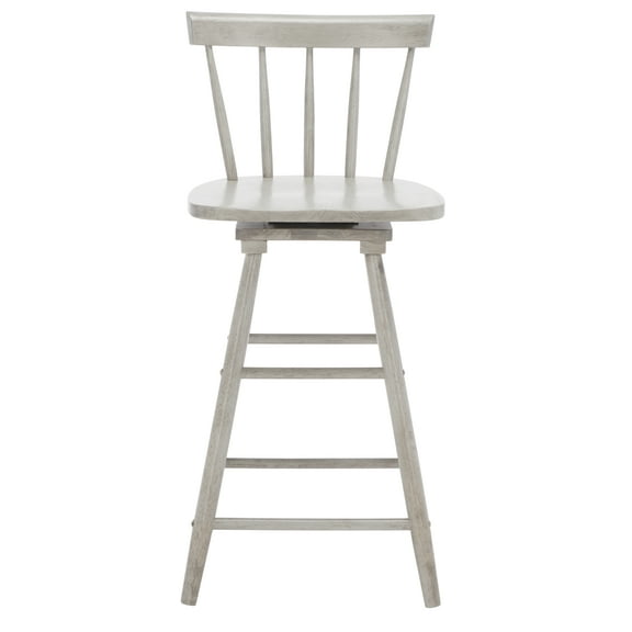 SAFAVIEH Tage Modern Style Swivel Counter Stool, Grey (17.3 in. W x 17.1 in. D x 37.8 in. H)