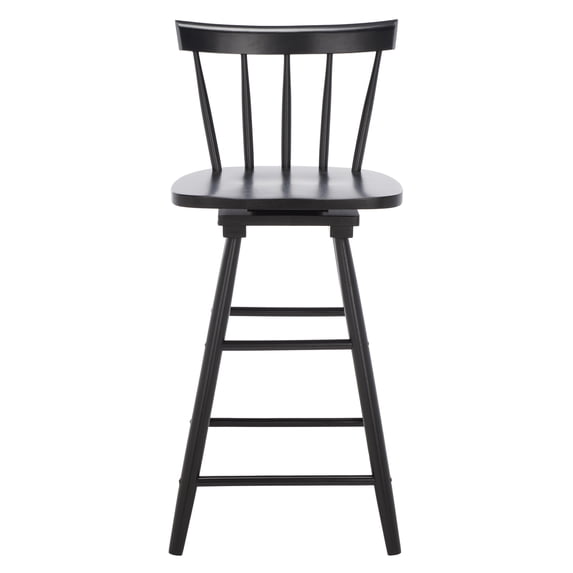 SAFAVIEH Tage Square Mid Back Counter Stool, Black