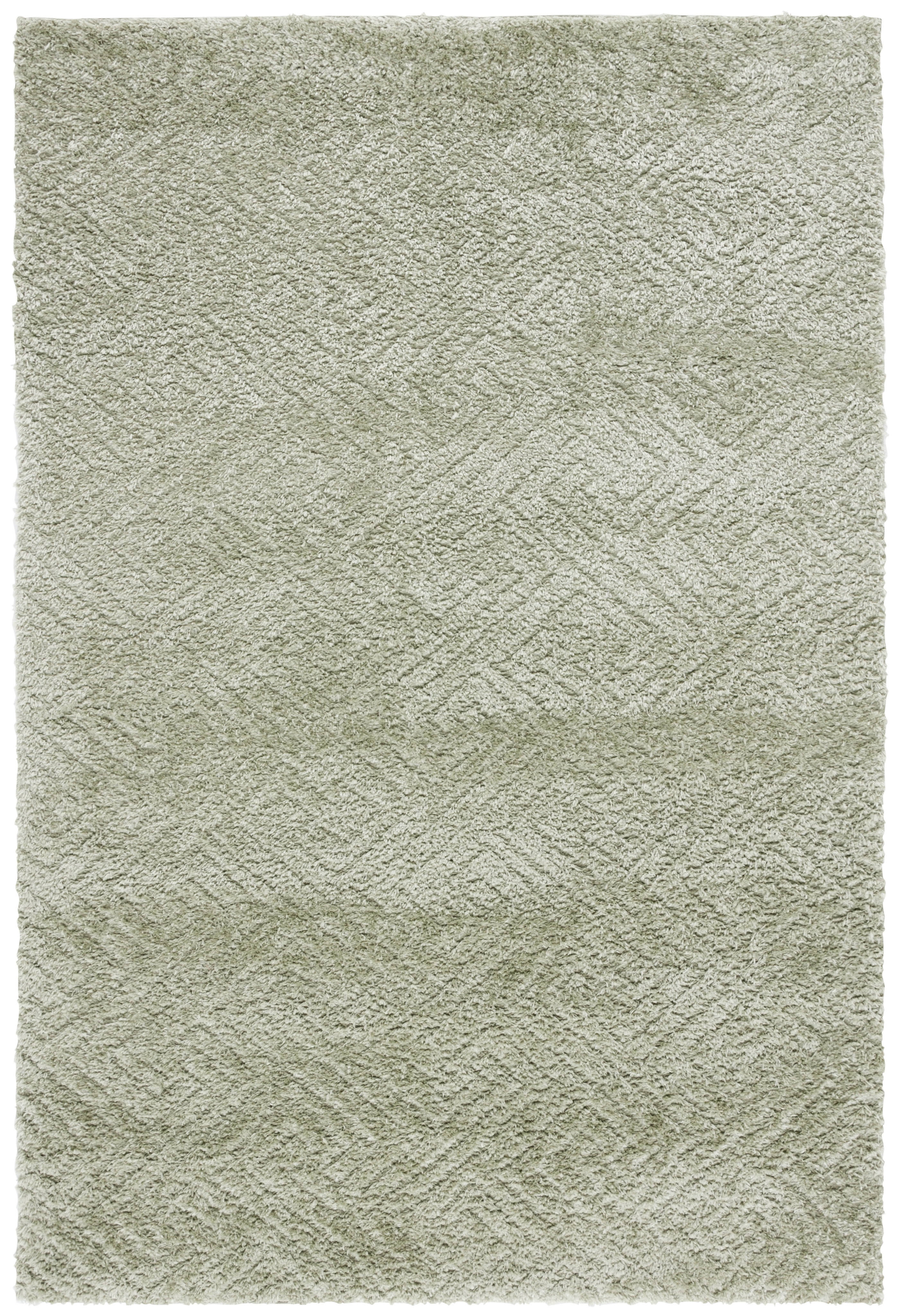 SAFAVIEH Tahoe Ainsley Geometric Shag Area Rug, Sage, 3' x 5'