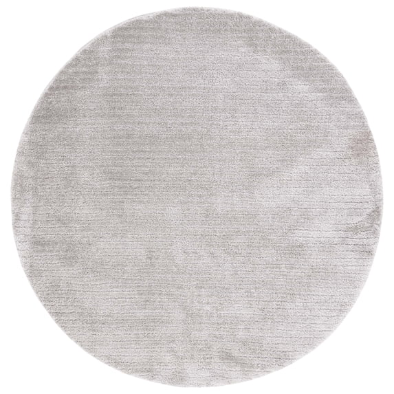 SAFAVIEH Tahoe Candyce Solid Shag Area Rug, Grey, 6'7" x 6'7" Round