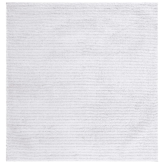 SAFAVIEH Tahoe Candyce Solid Shag Area Rug, Light Grey, 6'7" x 6'7" Square