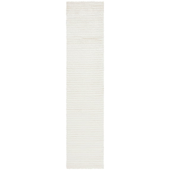 SAFAVIEH Tahoe Candyce Solid Shag Runner Rug, Ivory, 2' x 9'