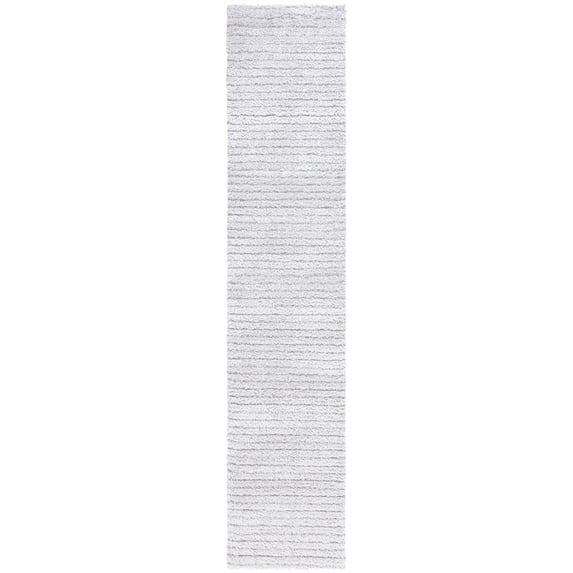SAFAVIEH Tahoe Candyce Solid Shag Runner Rug, Light Grey, 2' x 9'