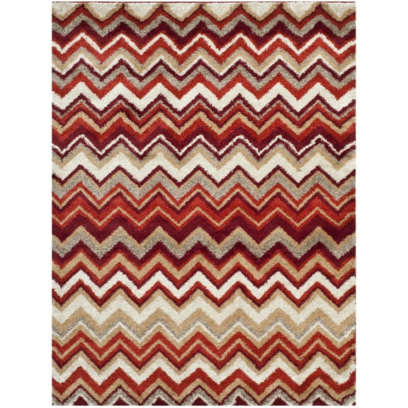 SAFAVIEH Tahoe Collection TAH477B Beige / Terracotta Rug