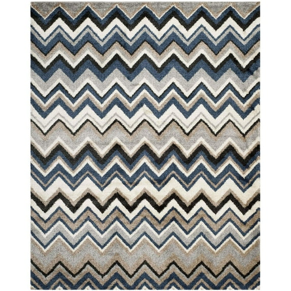 SAFAVIEH Tahoe Collection TAH477D Grey / Light Blue Rug