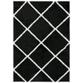 thumbnail image 1 of SAFAVIEH Tahoe Elwyn Geometric Shag Area Rug, Black/White, 5' x 7', 1 of 8