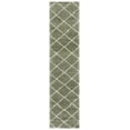 thumbnail image 1 of SAFAVIEH Tahoe Elwyn Geometric Shag Runner Rug, Sage/White, 2' x 9', 1 of 8