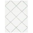 thumbnail image 1 of SAFAVIEH Tahoe Elwyn Trellis Shag Area Rug, 5' x 7', White/Grey, 1 of 8