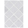 thumbnail image 1 of SAFAVIEH Tahoe Elwyn Trellis Shag Area Rug, 8' x 10', Light Grey/White, 1 of 8