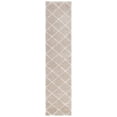 thumbnail image 1 of SAFAVIEH Tahoe Elwyn Trellis Shag Runner, 2' x 9', Beige/White, 1 of 10