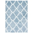 thumbnail image 1 of SAFAVIEH Tahoe Gerald Quatrefoil Shag Area Rug, 4' x 6', Blue/White, 1 of 2