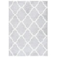 thumbnail image 1 of SAFAVIEH Tahoe Gerald Quatrefoil Shag Area Rug, 5' x 7', Light Grey/White, 1 of 8