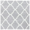 thumbnail image 1 of SAFAVIEH Tahoe Gerald Quatrefoil Shag Area Rug, 6'7" x 6'7" Square, Light Grey/White, 1 of 8