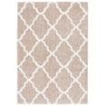 thumbnail image 1 of SAFAVIEH Tahoe Gerald Quatrefoil Shag Area Rug, 9' x 12', Beige/White, 1 of 8