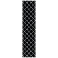 thumbnail image 1 of SAFAVIEH Tahoe Gerald Quatrefoil Shag Runner, 2' x 9', Black/White, 1 of 10
