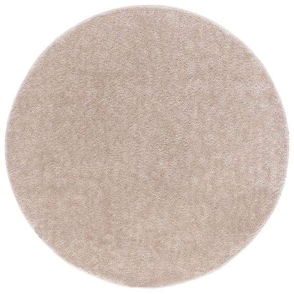 SAFAVIEH Tahoe Joey Modern Shag Area Rug, 6'7" x 6'7" Round, Beige