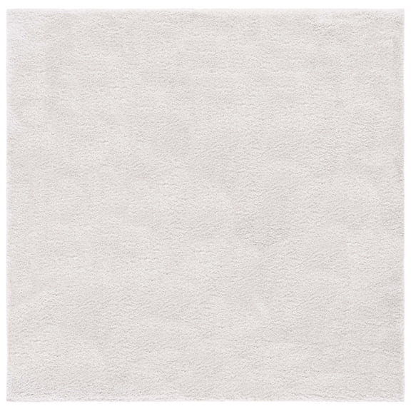 SAFAVIEH Tahoe Joey Solid Shag Area Rug, Silver, 6'7" x 6'7" Square