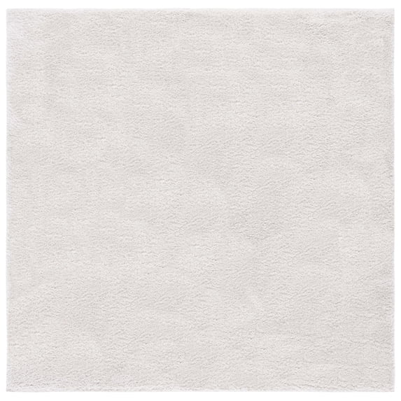 SAFAVIEH Tahoe Joey Solid Shag Area Rug, Silver, 6'7" x 6'7" Square