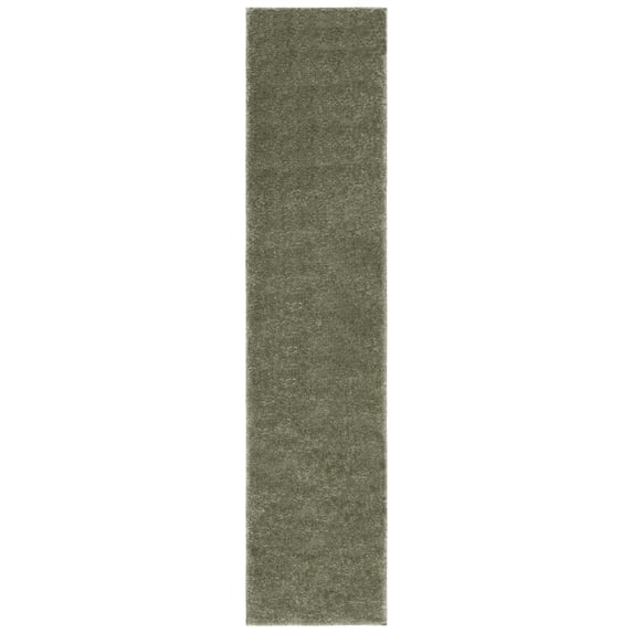 SAFAVIEH Tahoe Joey Modern Shag Runner, 2' x 9', Sage