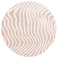 thumbnail image 1 of SAFAVIEH Tahoe Kuzman Abstract Shag Area Rug, Gold/Ivory, 6'7" x 6'7" Round, 1 of 10