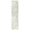 thumbnail image 1 of SAFAVIEH Tahoe Kuzman Striped Shag Runner Rug, Ivory/Green, 2' x 8', 1 of 7