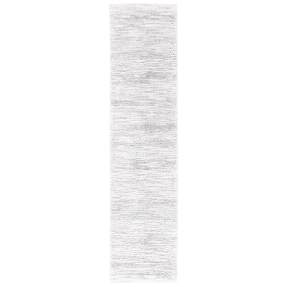 SAFAVIEH Tahoe Leann Distressed Shag Runner Rug, Ivory/Gray, 2' x 8'