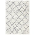 thumbnail image 1 of SAFAVIEH Tahoe Mike Modern Shag Area Rug, 6'7" x 8'7", White/Grey, 1 of 5