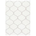 thumbnail image 1 of SAFAVIEH Tahoe Thelma Geometric Shag Area Rug, White/Silver, 4' x 6', 1 of 8