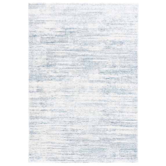 SAFAVIEH Tahoe Trudi Abstract Shag Area Rug, Blue/Ivory, 3' x 5'