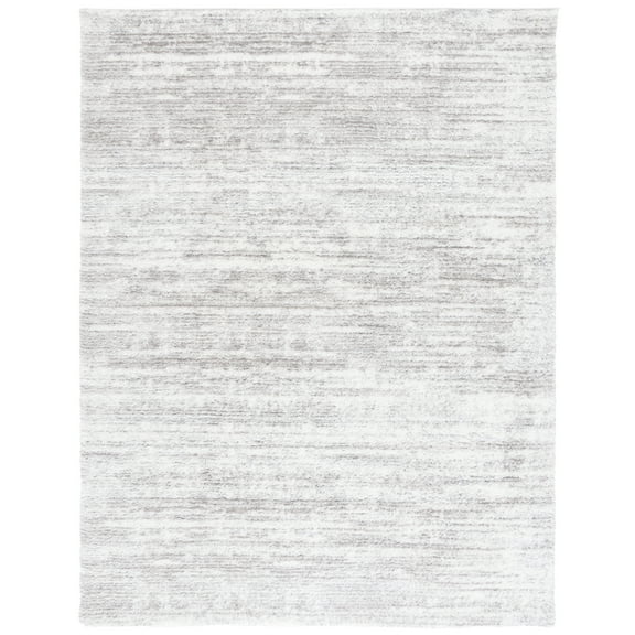 SAFAVIEH Tahoe Trudi Distressed Shag Area Rug, Ivory/Grey, 8' x 10'