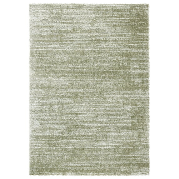 SAFAVIEH Tahoe Trudi Distressed Shag Area Rug, Sage/Ivory, 5' x 7'