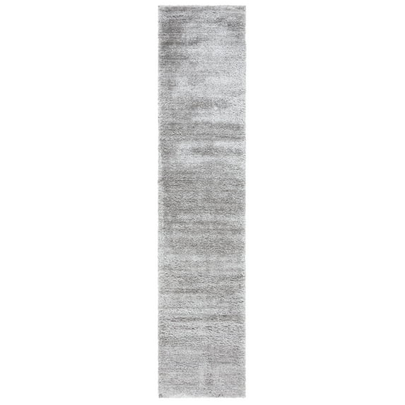 SAFAVIEH Tahoe Trudi Distressed Shag Runner Rug, Grey/Dark Grey, 2' x 9'