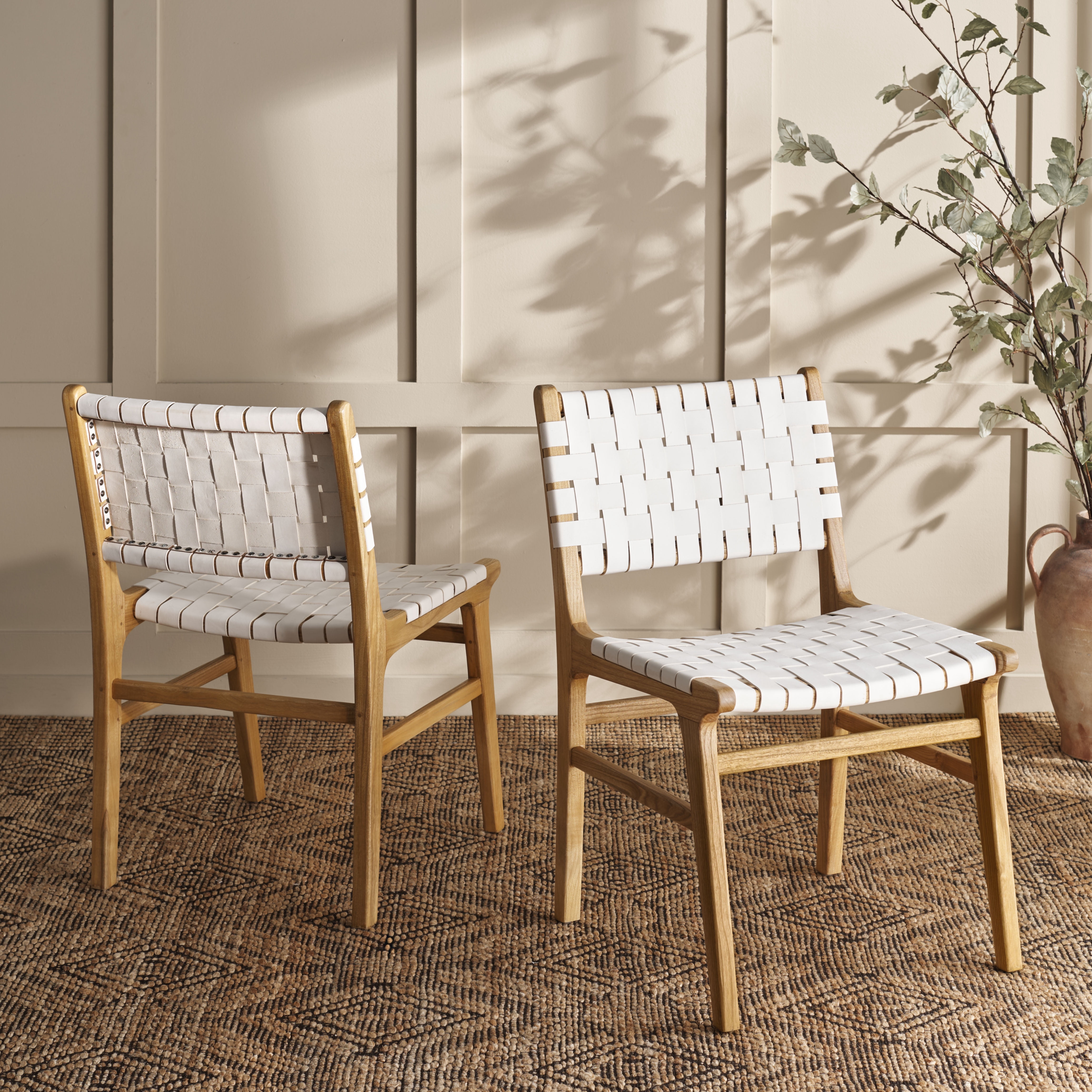 plywood White leather chair ダイニングチェアー×2 Amazon.com: Giantex Wood Dining Chairs Set of 2 White - Wooden