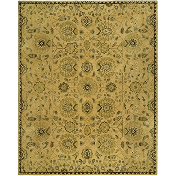 SAFAVIEH Taj Mahal Salima Floral Wool Area Rug, Taupe/Multi, 9' x 12'