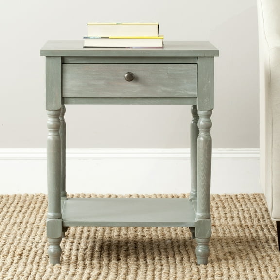 SAFAVIEH Tami Solid Nightstand with Storage Drawer, French Grey