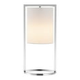 thumbnail image 1 of SAFAVIEH Tamiko 18 in. Modern Chrome Iron Table Lamp with White Cotton Shade, 1 of 6
