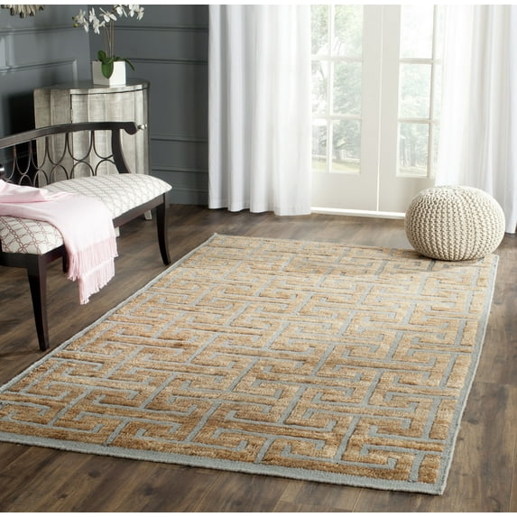 SAFAVIEH Tangier Dean Geometric Area Rug, Grey/Beige, 9' x 12'