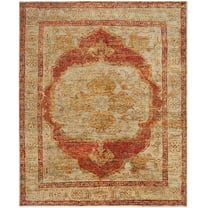 SAFAVIEH Tangier Patton Distressed Area Rug, Red Orange/Beige, 8' x 10'
