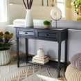 thumbnail image 1 of SAFAVIEH Tate Amish Black Wood Console Table with Drawer (36 in. W x 13 in. D x 29.5 in. H), 1 of 15