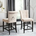 thumbnail image 1 of SAFAVIEH Taylor 26 in. H Modern Counter Stool with Ring, Beige, Set of 2, 1 of 14