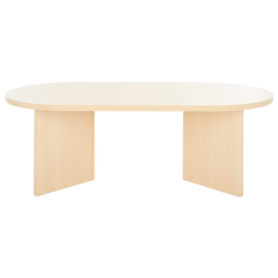 SAFAVIEH Tayson Glam Oval Melamine Coffee Table, Natural