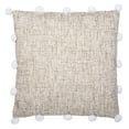 thumbnail image 1 of SAFAVIEH Temi Solid Tassel Throw Pillow, 18" x 18", Beige/White, 1 of 3