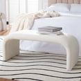 thumbnail image 1 of SAFAVIEH Tenko Modern Solid Glam Accent Bench, Cream, 1 of 9