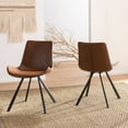 thumbnail image 1 of SAFAVIEH Terra Mid Century Modern Dining Chair, Set of 2, Light Brown, 1 of 13