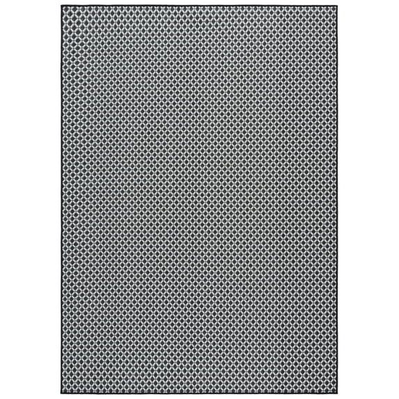 SAFAVIEH Terrace Bayon Geometric Indoor/Outdoor Area Rug, Black/White, 4' x 6'