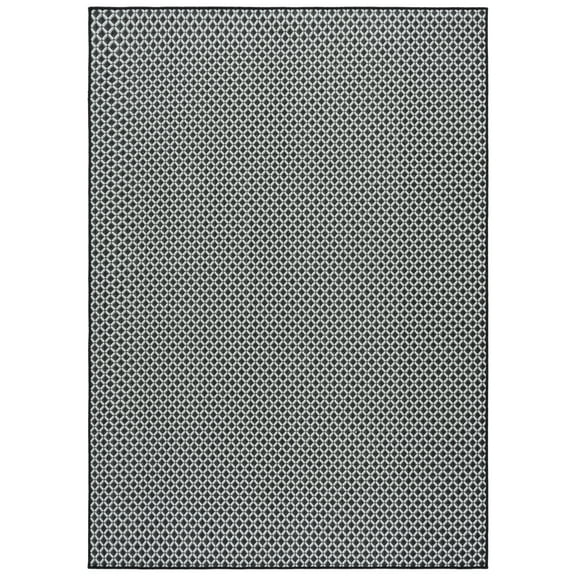 SAFAVIEH Terrace Bayon Geometric Indoor/Outdoor Area Rug, Black/White, 8' x 10'