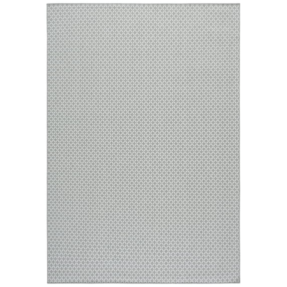 SAFAVIEH Terrace Bayon Geometric Indoor/Outdoor Area Rug, Grey/Ivory, 4' x 6'