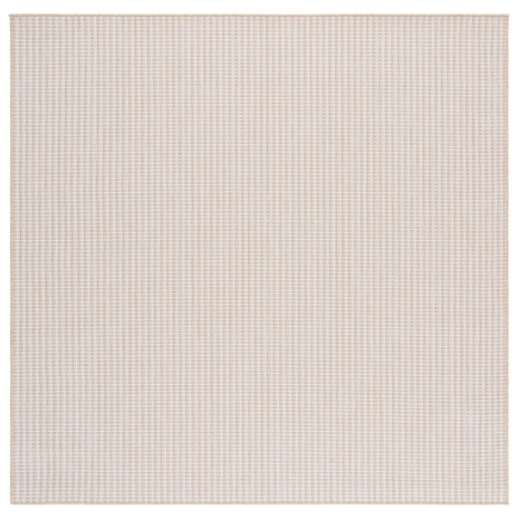 SAFAVIEH Terrace Eadaoin Geometric Indoor/Outdoor Area Rug, Beige/Ivory, 6'7" x 6'7" Square